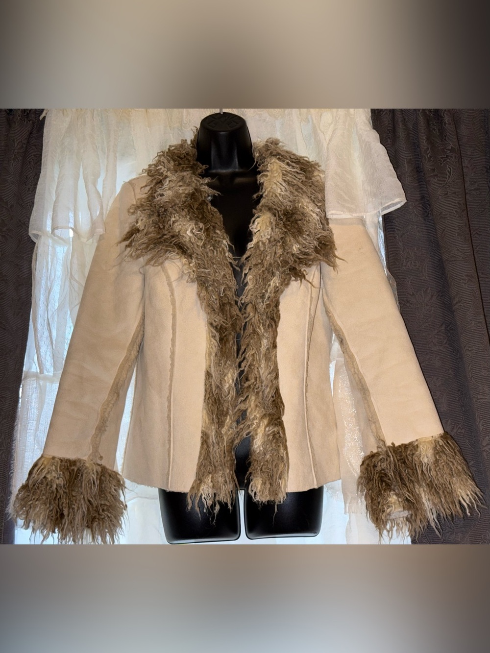 INC International Penny Lane cream jacket with faux fur